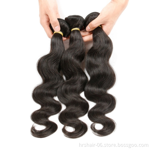 HIgh Quality Peruvian Hair Bundles 100%  Virgin Human Hair Body Wave Natural Black Hair Bundles